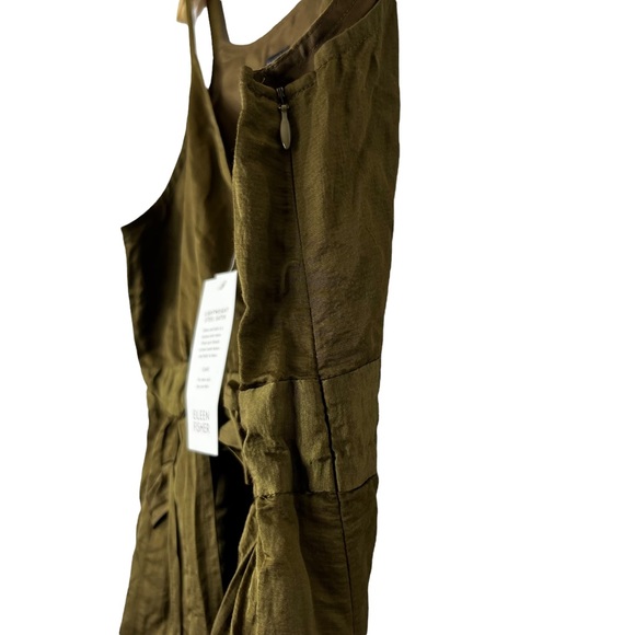 Eileen Fisher Steel Satin A-Line Dress - Picture 11 of 12